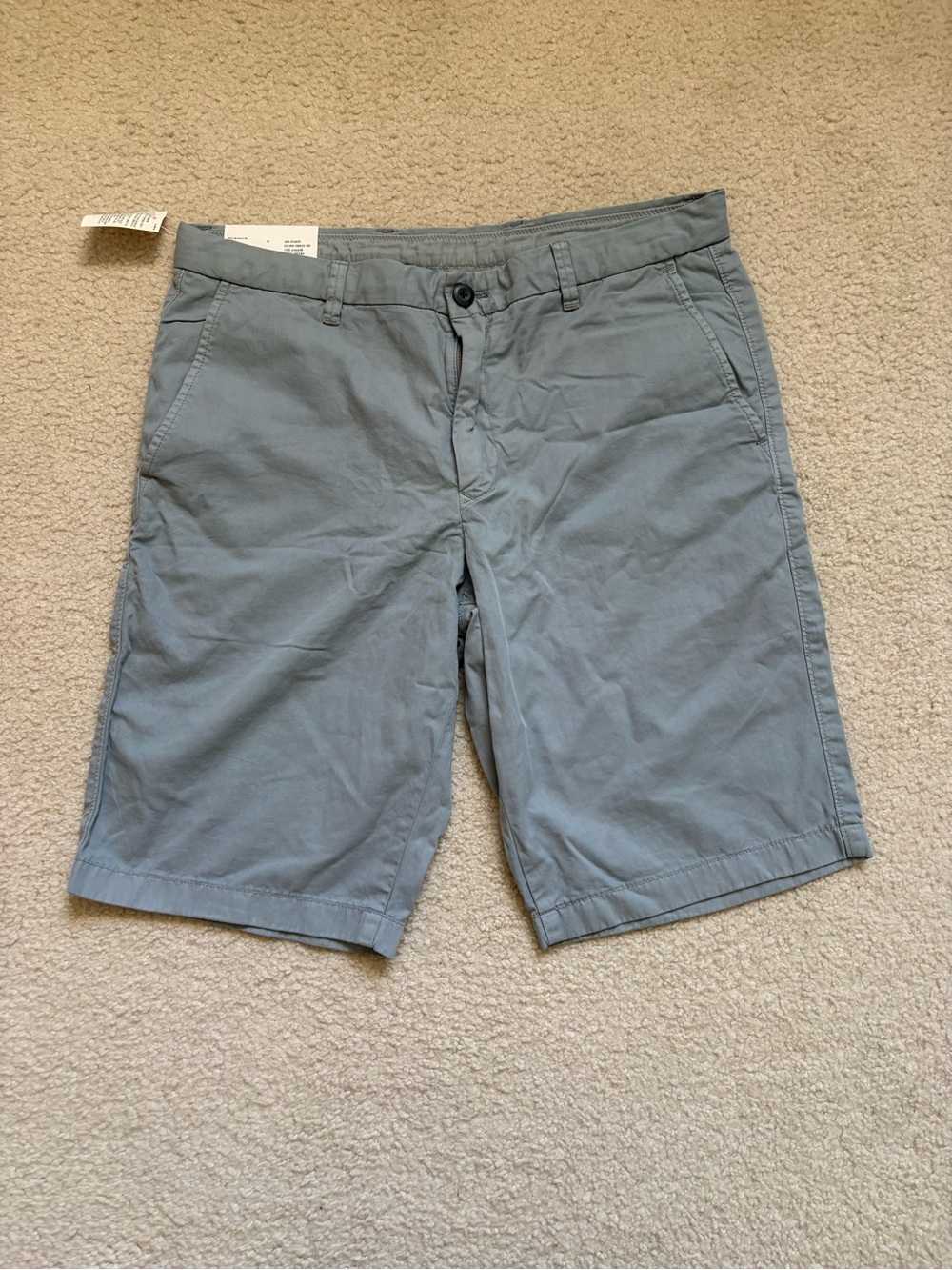 Uniqlo light blue green casual preppy normcore chino shorts sz 36 half pants